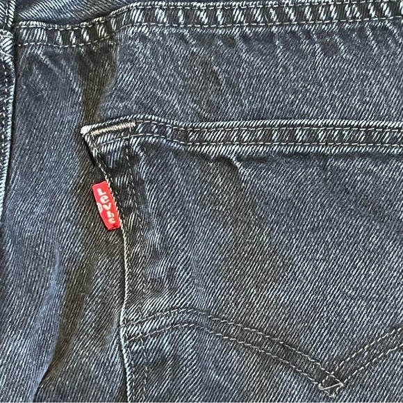 Levis Jeans Mens 40x32(31) Black 501 Straight Regular Button Fly Denim - Picture 10 of 10